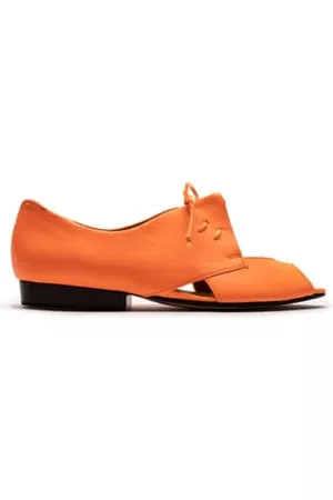 TRACEY NEULS Women Formal Shoes - PERRY Washed Neon | Leather Lace Up Peep Toes