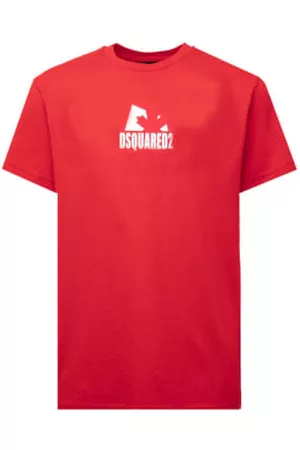 Dsquared2 Boys T-Shirts - Dsquared2 Boys Logo Print Cotton T-shirt