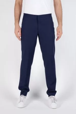 Remus Men Pants - Navy Stretch Fit Cotton Trouser