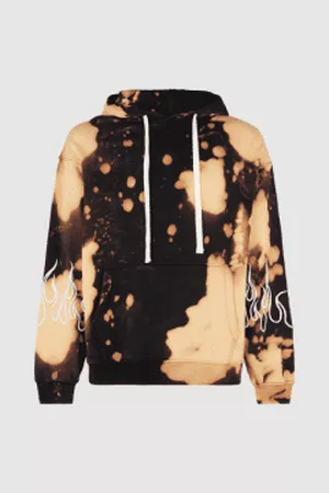 Vision Of Super Women Hoodies - Tie Dye Hoodie with Embroidery Flame