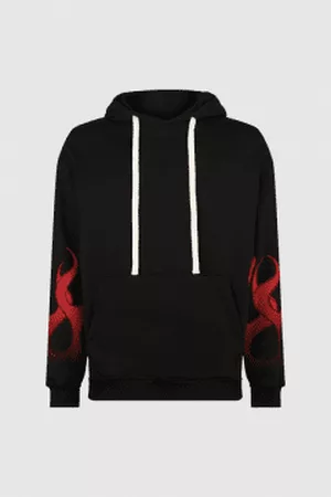 Vision Of Super Women Hoodies - Hoodie with Red Flames