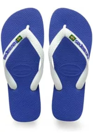 Havaianas Men Flip Flops - Marine Brasil Logo Flip Flops