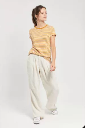 Armor.lux Women T-Shirts - 76081 T-shirt In White/ Yellow