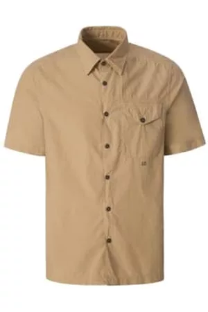 C.P. Company Men Short sleeved Shirts - Popeline Pocket Shirt Cobblestone