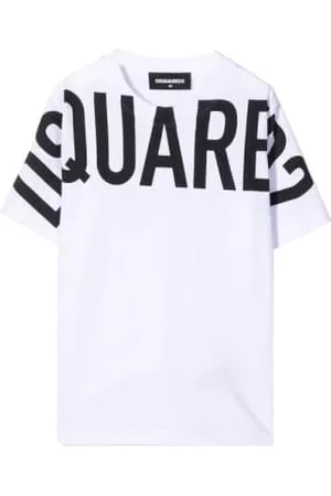 Dsquared2 Boys T-Shirts - Dsquared2 Boys Logo Print Cotton T-shirt