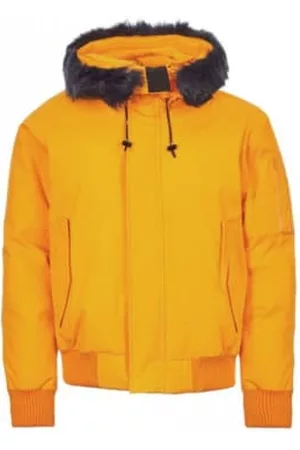 Kenzo Men Fur Jackets - Men's Padded Fur Hooded Parka Jacket