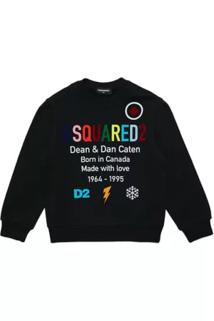 Dsquared2 Boys Sweatshirts - Dsquared2 Boys Logo Print Cotton Sweatshirt
