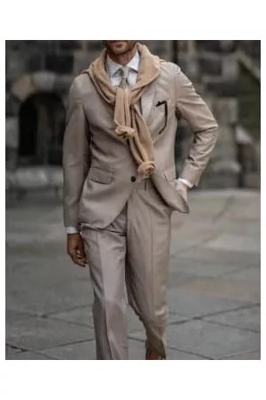 Cavaliere Men Blazers - Alphonse Sand Slim Fit Suit Jacket 10ss23500-54
