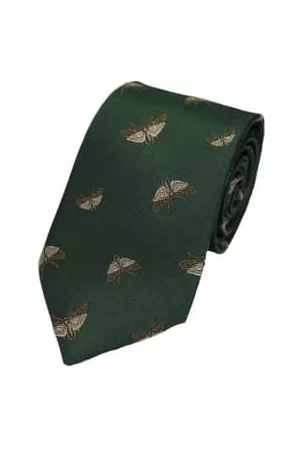 Knightsbridge Neckwear Men Neckties - Moth Print Silk Tie