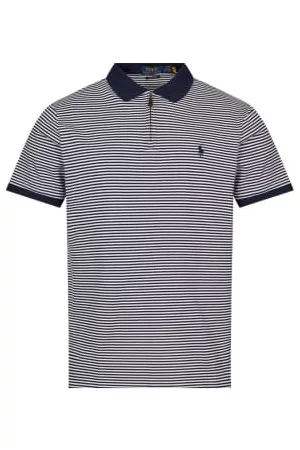 Ralph Lauren Men Polo T-Shirts - Stripe Polo Shirt - Navy / White