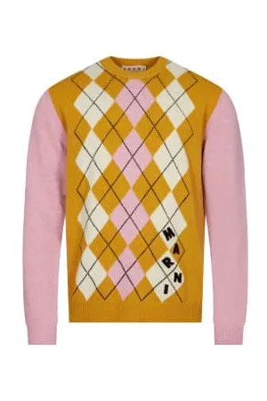 Marni Men Argyle Sweaters - Argyle Knit - Jupiter