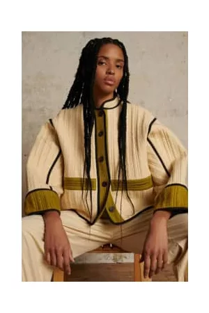 Soeur Women Jackets - Patchouli Tricolour Cotton Voile Jacket
