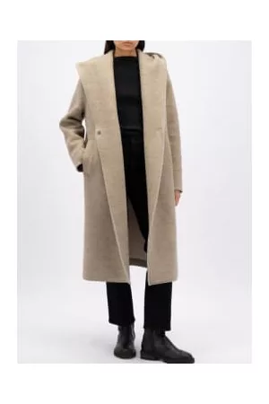 Harris Wharf London Women Jackets - Sand Hooded Coat