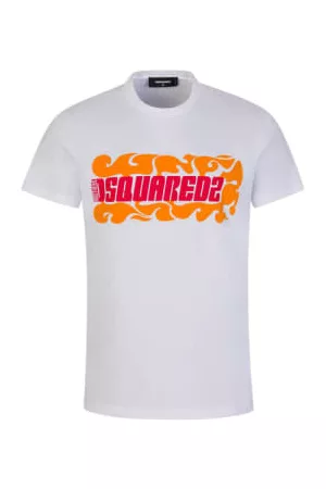 Dsquared2 Men T-Shirts - Mens Wave Logo Cigar T-shirt