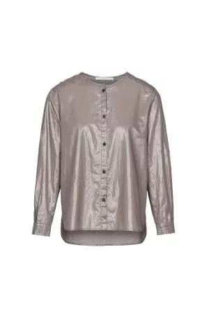 Humanoid Women Shirts - Gray Hibiscus Shirt