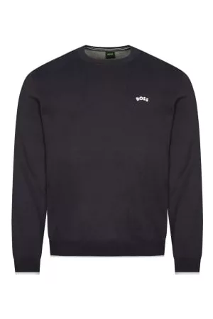 HUGO BOSS Men Sweatshirts - Rallo Crew Neck Knit Sweatshirt - Dark