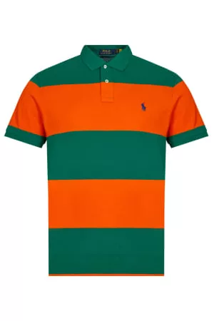 Ralph Lauren Men Polo T-Shirts - Block Stripe Polo Shirt - / Green