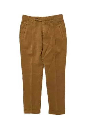 Fresh ! Men Pants - Lyocell Linen One-pleat Chino Pants In Cumin