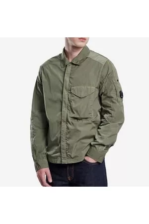 C.P. Company Men Casual Shirts - Chrome-r Overshirt - Bronze Green