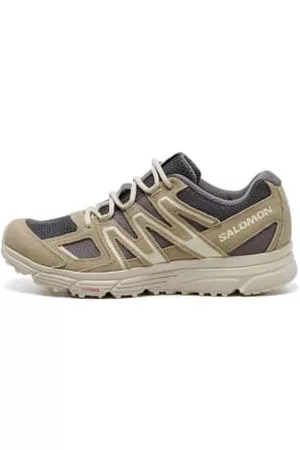 Salomon Men Sneakers - X-mission 4 Suede Trainers - Pewter / Moss Grey