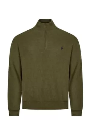 Ralph Lauren Men Sweaters - Textured Half-zip Knit - Army Olive