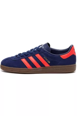 adidas Men Sneakers - Munchen Trainers - Navy / Red