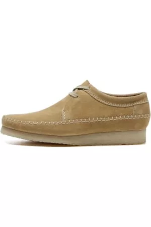 Clarks Men Loafers - Weaver Suede Shoes - Maple