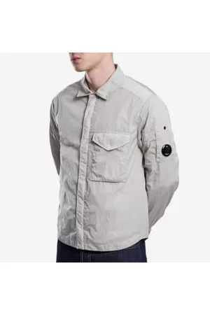 C.P. Company Men Casual Shirts - Chrome-r Overshirt - Flint Grey