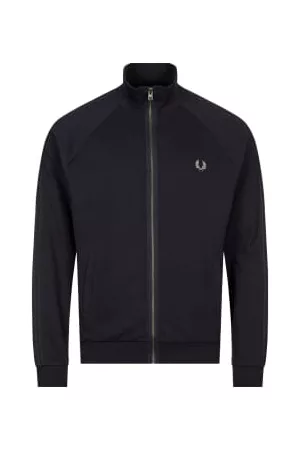 Fred Perry Men Blazers - Knitted Tape Track Jacket - Navy