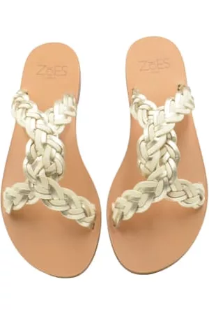ZōES Women Leather Sandals - Platimum Friplaska Sandals