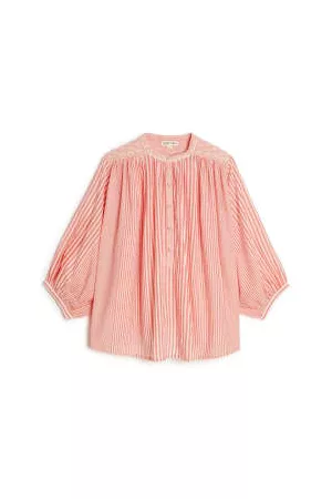 Louise Misha Women Blouses - Strawberry Stripes Jeannali Blouse