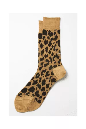RoToTo Women Socks - Leopard Beige Socks
