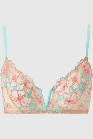 Understatement Mesh V-Balconette Warm Nude/Coral/Turquoise