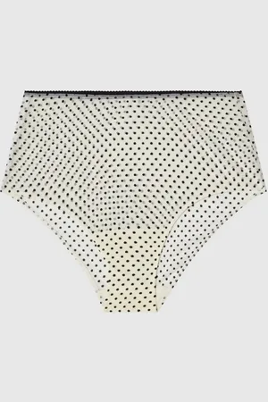 Understatement Mesh Highwaist Briefs Cream/Black