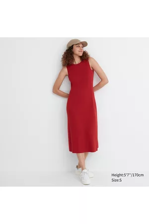 UNIQLO Women Knit & Sweater Dresses - Cotton Knit Sleeveless Dress