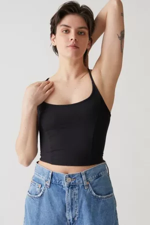 UO Cabana Ribbed Basic Cropped Cami  Urban Outfitters Singapore Official  Site