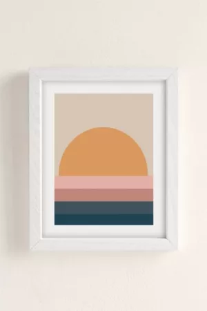 Colour Poems Minimal Retro Sunset Art Print