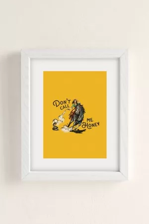 The Whiskey Ginger Vintage T-shirts - Don't Call Me Honey Retro Yellow Art Print