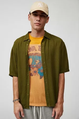 Urban Outfitters UO Solid Drape Button-Down Shirt