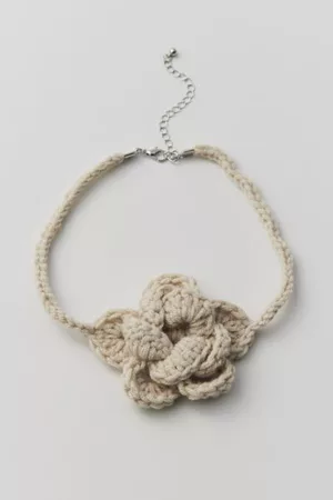 Urban Outfitters Women Necklaces - Crochet Flower Choker Necklace