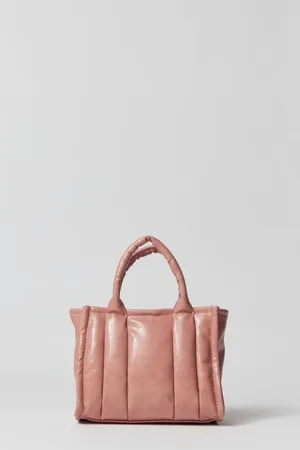 Urban Outfitters Patent Faux Leather Tote Bag in Black