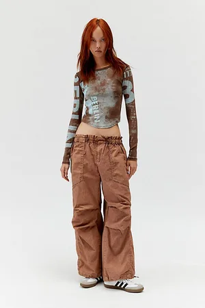 Urban Outfitters Uo Mae Poplin Utility Pant In Blue,at
