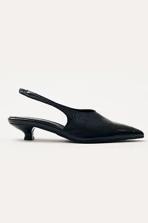 ALOHAS Eros Leather Slingback Kitten Heel in , Women