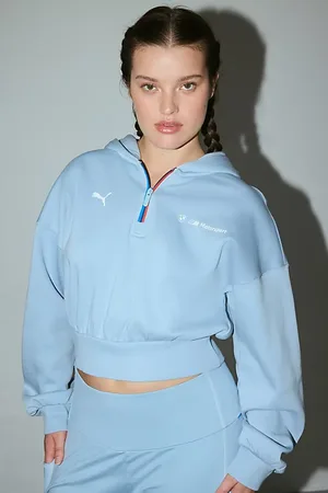 PUMA X BMW M Motorsport Essentials+ Half-Zip Hoodie Sweatshirt in , Women