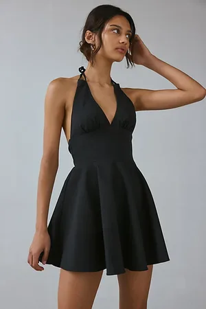 Kimchi Blue Beverly Halter Fit-And-Flare Mini Dress in , Women
