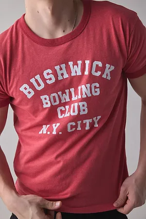 BDG Varsity Graphic Slim Fit Ringer Tee in , Men
