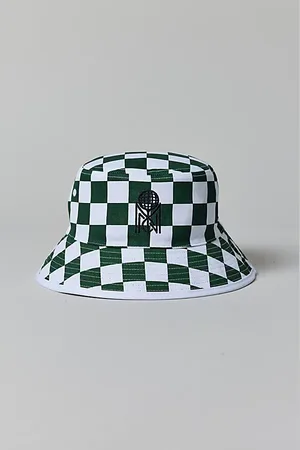 Mitchell & Ness Branded Checkerboard Bucket Hat in , Men