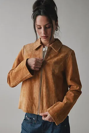 Kimchi Blue Sharona Suede Slim Jacket in , Women