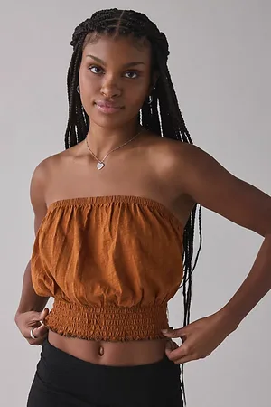 Urban Outfitters UO Maris Ruched Bubble Tube Top in , Women
