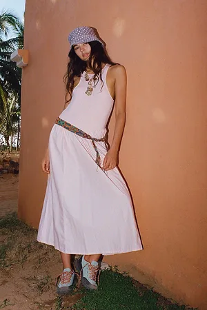 Kimchi Blue Bianca Drop Waist Midi Dress in , Women